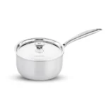 Butterfly Tez Triply Milk/Sauce Pan with SS Lid | 2.1 Litre| 18 CM | Stay Cool Handle | Induction Compatible | for Cooking Curry, Deep Fry, Saute, Rice, Milk Boil | 10 Year Warranty | Silver