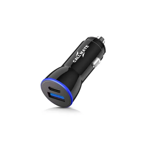 CALLMATE TEP-21,Dual Port Car Charger with Type-C PD 18W Port and USB A Quick Charge QC 3.0 Port, LED Indicator Charging Compatible with iPhone13/12/11 Pro/Max/XR/XS,iPad Pro/Air,Galaxy S21/10/9 CALLMATE TEP-21,Dual Port Car Charger with Type-C PD 18W Port and USB A Quick Charge QC 3.0 Port, LED Indicator Charging Compatible with iPhone13/12/11 Pro/Max/XR/XS,iPad Pro/Air,Galaxy S21/10/9