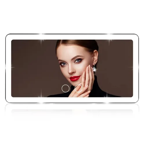 Car Vanity Mirror with LED Lights, Rechargeable 2000 mAh, 3 Light Modes with Dimmable Touch Control, Sun Visor Mirror for Makeup, Grooming and Driving Car Vanity Mirror with LED Lights, Rechargeable 2000 mAh, 3 Light Modes with Dimmable Touch Control, Sun Visor Mirror for Makeup, Grooming and Driving