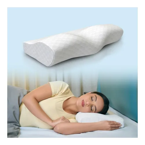 CareFoam Memory Foam Pillow, Contour Cervical Pillow for Neck & Shoulder Pain – Orthopedic Pillow, Neck Cervical Sleeping Pillows for Side & Back Sleepers White Jacquard Cover-Standard (Pack of 1) CareFoam Memory Foam Pillow, Contour Cervical Pillow for Neck & Shoulder Pain – Orthopedic Pillow, Neck Cervical Sleeping Pillows for Side & Back Sleepers White Jacquard Cover-Standard (Pack of 1)