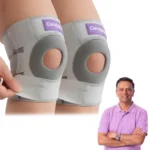 Careforce Knee Support for Men with Silicone Ring Pad for Patella Support in Meniscus Tear Pain Relief Adjustable Knee Cap for Men & Women for Pain, Gym Squats – Pack of 2, Free Size