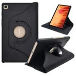 CEDO Samsung Tab A7 (10.4 inch) Flip Cover | Leather Finish | 360 Degree Rotate Back Cover | Shockproof Back Cover Case for Samsung Galaxy Tab A7 (10.4 inch) (2020) SM-T500 / T505 (Black)