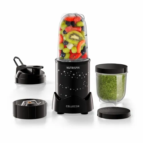 Cellecor Nutrispin 400W Nutri-Blender | 400W Personal Smoothie Blender with 23000 RPM | 2 Durable Jars | 6-Leaf Blade | Compact Juicer Mixer Grinder | Anti-Rust Titanium Alloy Blade | 2 Yrs Warranty Cellecor Nutrispin 400W Nutri-Blender | 400W Personal Smoothie Blender with 23000 RPM | 2 Durable Jars | 6-Leaf Blade | Compact Juicer Mixer Grinder | Anti-Rust Titanium Alloy Blade | 2 Yrs Warranty