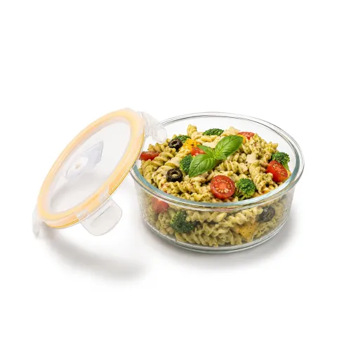 CELLO Fit & Fresh Round Lunch Box Container for Daily Use 400 ml, Clear | Microwave & Fridge Safe Toughened Glass Airtight Leakproof Food Storage Tiffin Box Container for Kitchen, Travel & Office Use CELLO Fit & Fresh Round Lunch Box Container for Daily Use 400 ml, Clear | Microwave & Fridge Safe Toughened Glass Airtight Leakproof Food Storage Tiffin Box Container for Kitchen, Travel & Office Use
