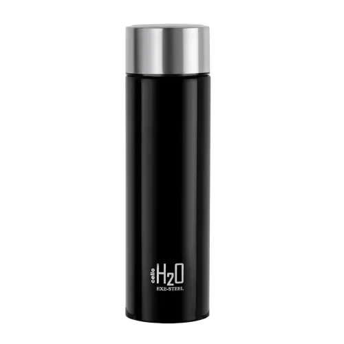 CELLO H2O Stainless Steel Water Bottle for Office & Daily Use 1000 ml, Black | Single Wall Freezer & Fridge Safe, Lightweight & Stylish Leakproof Rustproof Steel Water Bottle for School, Gym & Travel CELLO H2O Stainless Steel Water Bottle for Office & Daily Use 1000 ml, Black | Single Wall Freezer & Fridge Safe, Lightweight & Stylish Leakproof Rustproof Steel Water Bottle for School, Gym & Travel