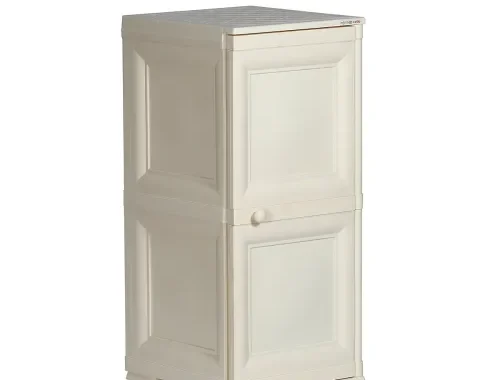 Cello Infiniti Mini 2 Storage Cabinet Plain (Cream )