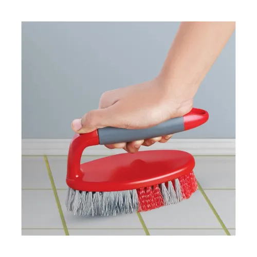 Cello Kleeno Tile Scrubber Plastic Brush, Red and Grey