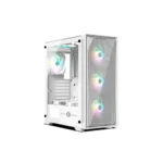 Circle Furious MESH 240 ARGB Mid- Tower Computer Case | Gaming Cabinet – White | Support ATX, M-ATX, ITX | Pre- Installed 3 x 120mm Front and 1 x 120mm Rear ARGB Fans