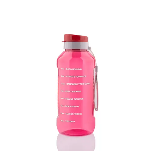 Clazkit Plastic Flexisip 1.5L Motivational Water Bottle | BPA-Free, Leak-Proof, Flip-Top Cap | Nylon Strap & Time Marker | Large Gym & Daily Hydration Bottle For Men & Women | Pink Clazkit Plastic Flexisip 1.5L Motivational Water Bottle | BPA-Free, Leak-Proof, Flip-Top Cap | Nylon Strap & Time Marker | Large Gym & Daily Hydration Bottle For Men & Women | Pink
