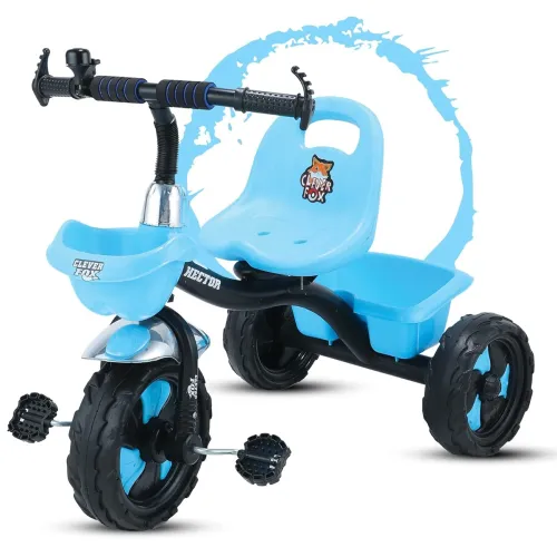 Clever Fox Hector Tricycle Ride on Smart Plug and Play Tricycle for Kids Indoors and Outdoors, Durable Rubber Wheels for 2.5-5 Years Unisex (Blue) Clever Fox Hector Tricycle Ride on Smart Plug and Play Tricycle for Kids Indoors and Outdoors, Durable Rubber Wheels for 2.5-5 Years Unisex (Blue)