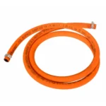 ClimbHigh 3 Mtr ISI Certified LPG Rubber Hose Pipe with Reinforced Steel Wire 100% Flame Resistant With Clamp for Indane/Bharatgas/HP Gas Recommended uncut Customized Length (3 Mtr)