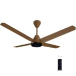 Colorbot Stella Quad 4 Blade BLDC Ceiling Fans 1200mm | BEE 5 Star Rated Power Saver | AeroQuiet+ Technology | Remote Control (Boost, Timer, LED, Reverse Mode) | 4 Years Warranty (Caramel Brown)