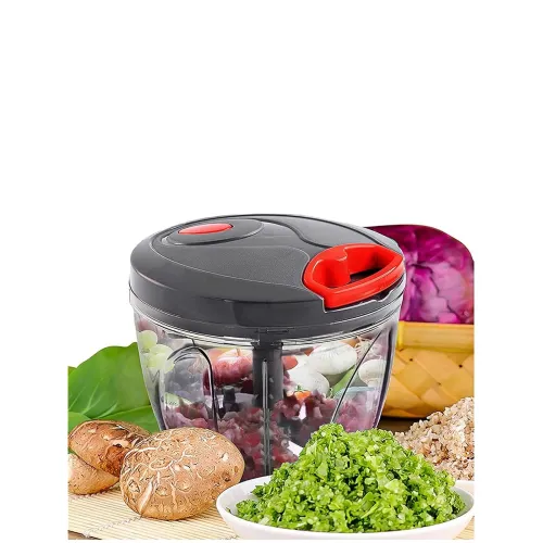 Compact Manual Handy Chopper – 450 ml, Grey & Red Color (with 3 Cutter Blade) Compact Manual Handy Chopper – 450 ml, Grey & Red Color (with 3 Cutter Blade)