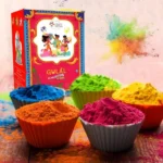 CraftVatika Natural Holi Colour – Organic Holi Gulal – | 400 Gram |Orange |Yellow |Red |Pink and Green -Pack of 5- (80gm X 5) Holi Gift Pack for Family Soft Skin Friendly 100% Safe
