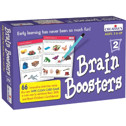 Creative’s Brain Boosters-2 | Early Learning Skills Cards Game | Educational Game for kids | Children Learning Shapes, Colours, Sizes, Opposite, Letter, Sound | Reinforce Skills for kids | Ages 3 & Up Creative’s Brain Boosters-2 | Early Learning Skills Cards Game | Educational Game for kids | Children Learning Shapes, Colours, Sizes, Opposite, Letter, Sound | Reinforce Skills for kids | Ages 3 & Up