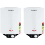 Crompton Arno Neo 15-L 5 Star Rated Storage wall Water Heater with Advanced 3 Level Safety (White) (Pack of 2)
