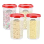 Cutting EDGE 585ML Smart Slim Storage Airtight Container-Red,Set of 4