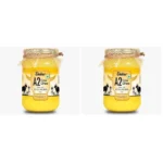 Dabur A2 Cow Ghee – 500ml Rich in Vitamin A & Antioxidant properties | Made with Bilona method | Helps balance Vata & Pitta Dosha | Crafted using milk from A2 desi cows | Pure (Pack of 2)