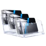 DAHSHA 3-Tier Acrylic Visiting Business Card Holder Display Stand