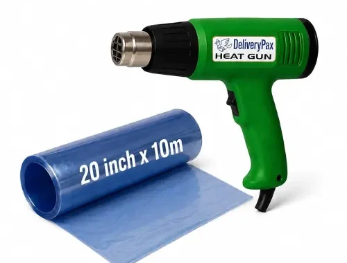 Delivery Pax 2000W Heat Gun Machine and PVC Shrink 20inch x 10m Dual Temperature WITH 3 MONTHS WARRANTY | Hot Gun Machine for Packing| Heat Gun for Shrink Wrapping| Hot Air Gun for Paint Remova