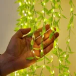DesiDiya® Artificial Leaf Curtain Lights LED Decorative Lights, 200 LED Warm White Fairy String Lights, 3x1m Remote Control with 8 Modes, Perfect Lights for Decoration Diwali, Birthday & Festive Decor