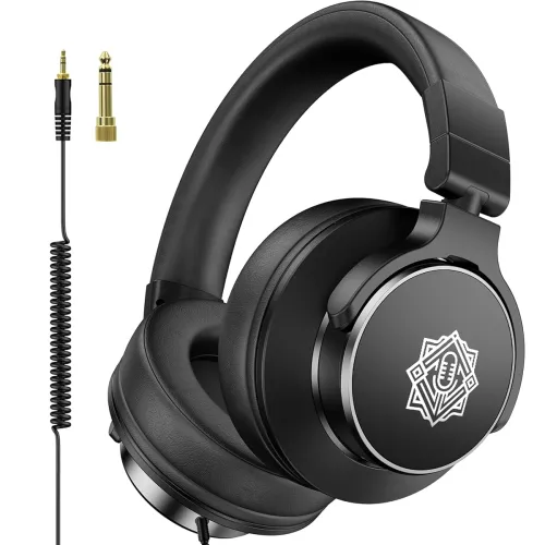 DIGIMORE Stereo DJ Headphones with 50mm Neo Drivers | Over-Ear and Lightweight | Noise Cancellation | 32Ω | 16Hz-20KHz Audio Freq | 90° Rotatable Earcups | for Monitoring, Mixing, DJ Events (D-190)