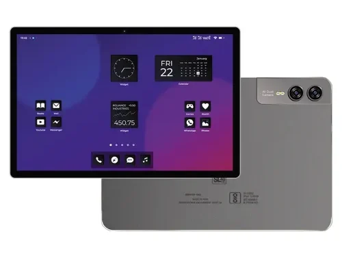DOMO Slate SL40 2C Tablet for Students Foundation Exams, 10 Inch Android Tablet, IPS Display, 4G Dual SIM, 4GB RAM, 32GB Storage (Expandable to 1TB), Octa-Core Processor, GPS, WiFi, Bluetooth (Grey)