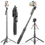 EDNITA E16 Selfie Stick Tripod Upgraded 61\’ Long, Balance Handle, Hand Stabilizer,Stable Tripod for Anti Shake Shooting, 6 Section Telescopic Design Wide-Angle Photography