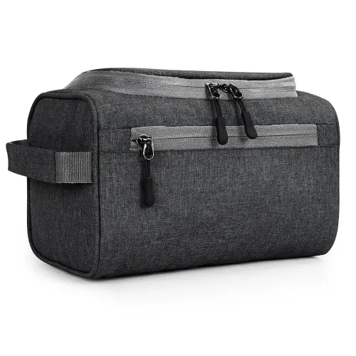 FATMUG Large Toiletry Organizer Dopp Kit Washbag for Men, Cosmetics Pouch for Women- Dark Grey FATMUG Large Toiletry Organizer Dopp Kit Washbag for Men, Cosmetics Pouch for Women- Dark Grey