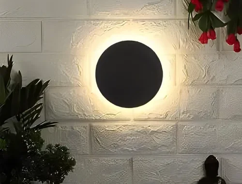 FILLISKA® 12 Watt Indoor/Outdoor Luxurious Black Moon Wall Lamp (12 Watt Black Moon)(2 Year Warranty)