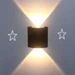 FILLISKA Metal LED Outdoor UP Down Wall Light Warm White, IP-65 Waterproof & Shockproof Body(2 Year Warranty) (MattBlack 1up + 1down)