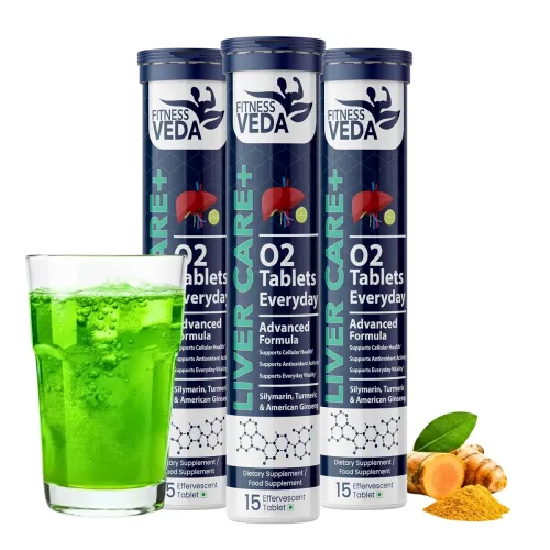 Fitness Veda Liver Detox Effervescent- Pack of 3 (15×3) | Fatty Liver Health Supplement | Milk Thistle With American Ginseng | Drop, Dissolve, Fizz & Drink | Advanced Ayurvedic Formula for Liver Health – 15 Tablets Each Fitness Veda Liver Detox Effervescent- Pack of 3 (15×3) | Fatty Liver Health Supplement | Milk Thistle With American Ginseng | Drop, Dissolve, Fizz & Drink | Advanced Ayurvedic Formula for Liver Health – 15 Tablets Each