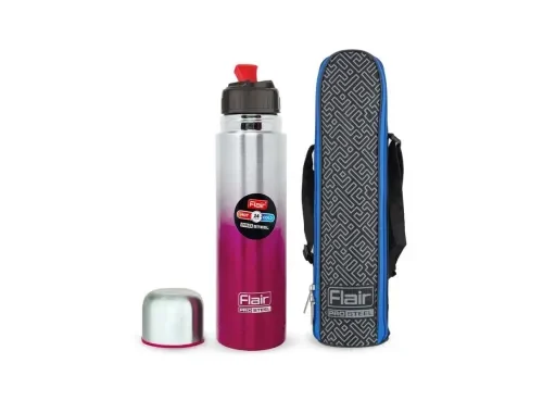 Flair Power PRO Insulated Steel Bottle | Upto 24 Hours Hot & Cold | Leakproof, BPA-Free, Tough & Durable, Copper Coated-Double Walled, Rust Free Water Bottle (500 ml,Purple)