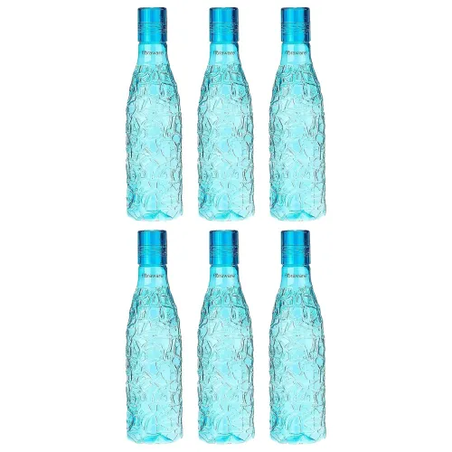 Floraware Food Grade Premium Plastic Fridge Round Water Bottle, Drinking Bottle, 1000ml Pack of 6, Blue Floraware Food Grade Premium Plastic Fridge Round Water Bottle, Drinking Bottle, 1000ml Pack of 6, Blue