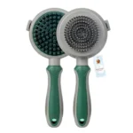 Foodie Puppies Pet Self Cleaning Grooming Massager Slicker Brush for Dogs & Cats – (Magic Duo Slicker) Effortless Undercoat Removal, Stress-Relieving Massaging Tool, Ideal for Long & Short Hair