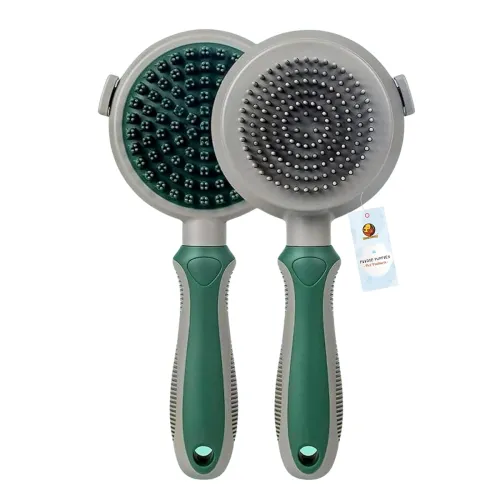 Foodie Puppies Pet Self Cleaning Grooming Massager Slicker Brush for Dogs & Cats – (Magic Duo Slicker) Effortless Undercoat Removal, Stress-Relieving Massaging Tool, Ideal for Long & Short Hair Foodie Puppies Pet Self Cleaning Grooming Massager Slicker Brush for Dogs & Cats – (Magic Duo Slicker) Effortless Undercoat Removal, Stress-Relieving Massaging Tool, Ideal for Long & Short Hair