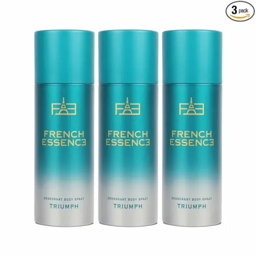 French Essence Triumph Body Spray for Men | Long Lasting Deodorant with Fresh Scent | Strong Perfume Deo for Men | 150ml Each – Pack of 3 French Essence Triumph Body Spray for Men | Long Lasting Deodorant with Fresh Scent | Strong Perfume Deo for Men | 150ml Each – Pack of 3