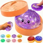 GK ELITE Mystery Dumpling Squishy Blind, Slow Rising Kawaii Dumpling Squishy Toy, Soft Scented Stress Relief Squishies, Surprise Collectible Fidget Toy for Kids & Adults (Pack of-1 , Multi-Color)