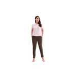 GO COLORS Solid Formal Crepe Pants for Women | Mid Rise, Side Pocket