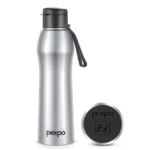 Go24 pexpo Stainless Steel Water Bottle Georgia Silver 880ml