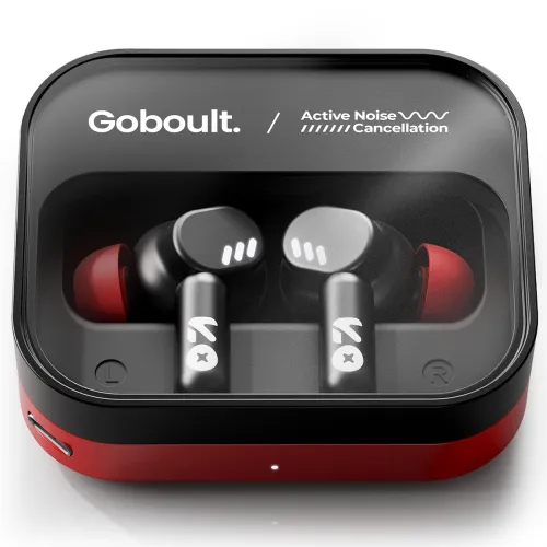 GOBOULT Newly Launched Tenet Pro with ANC TWS Earbuds, 75H Playtime, Amp App Support, 32dB ANC, Quad Mic ENC, Dual Device Pairing, 13mm Driver Ear Buds, Bluetooth 6.0 Wireless Earbuds (Crimson Red) GOBOULT Newly Launched Tenet Pro with ANC TWS Earbuds, 75H Playtime, Amp App Support, 32dB ANC, Quad Mic ENC, Dual Device Pairing, 13mm Driver Ear Buds, Bluetooth 6.0 Wireless Earbuds (Crimson Red)