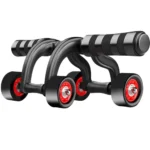 GOCART WITH G LOGO Fitness Training Equipment ABS Belly Trainer 4-Wheel Abdominal Wheel Power Ab Roller for Home Gym Muscle Exercise Fitness Training Equipment