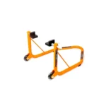 GRAND PITSTOP Rear Paddock Stand | (Orange – Non-Dismantable, Up to 350kg) | with Skate Wheels & Swingarm Rest | Ideal for Daily Garage Use | Durable Motorcycle Support