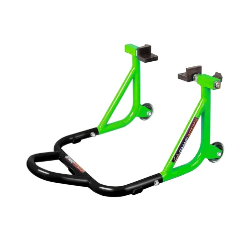 GRAND PITSTOP Rear Paddock Stand | (Black + Green – Upto 450kg) | with Skate Wheels | Dismantable Swingarm Stand | Bike Chain Maintenance Tool | Heavy Duty Support GRAND PITSTOP Rear Paddock Stand | (Black + Green – Upto 450kg) | with Skate Wheels | Dismantable Swingarm Stand | Bike Chain Maintenance Tool | Heavy Duty Support