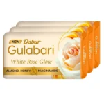 Gulabari White Rose Soap – 450g (150g x 3) | Moisturizing Bathing Soap for Soft, Glowing Skin for Skin & Body | Goodness of Almond Milk, Honey & Niacinamide