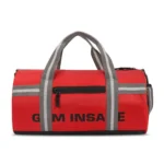 Gym Bag, Duffle Gym Bags for Men, Women, Boys & Girls, Gym Bag for Workout & Travel, Polyester Fitness Bag with Adjustable Shoulder Strap (45x24x24cm, Red)