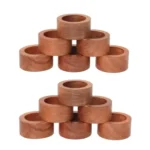 Handmade Wood Napkin Ring Set with Napkin Rings (‎NHNR- 06-12 M)
