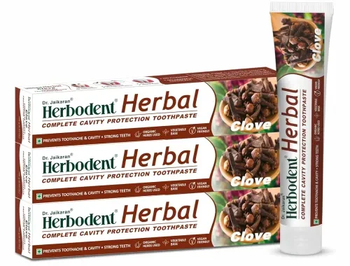 Herbal Clove Toothpaste – 100g Pack Of 3 | Natural Herbs – Clove, Babool, Bakul and more | Daily use toothpaste