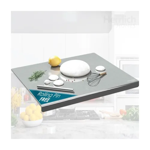 Herrlich Homes 304 Stainless Steel Chopping Board with Lip for Kitchen | Free Rollin Pin | for Cutting Vegetables, Meat,Fish,Fruits | Medium | 42 x 32 cm Herrlich Homes 304 Stainless Steel Chopping Board with Lip for Kitchen | Free Rollin Pin | for Cutting Vegetables, Meat,Fish,Fruits | Medium | 42 x 32 cm