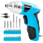 Hi-Spec Cordless Electric Screwdriver, 23 Bits LED – Blue